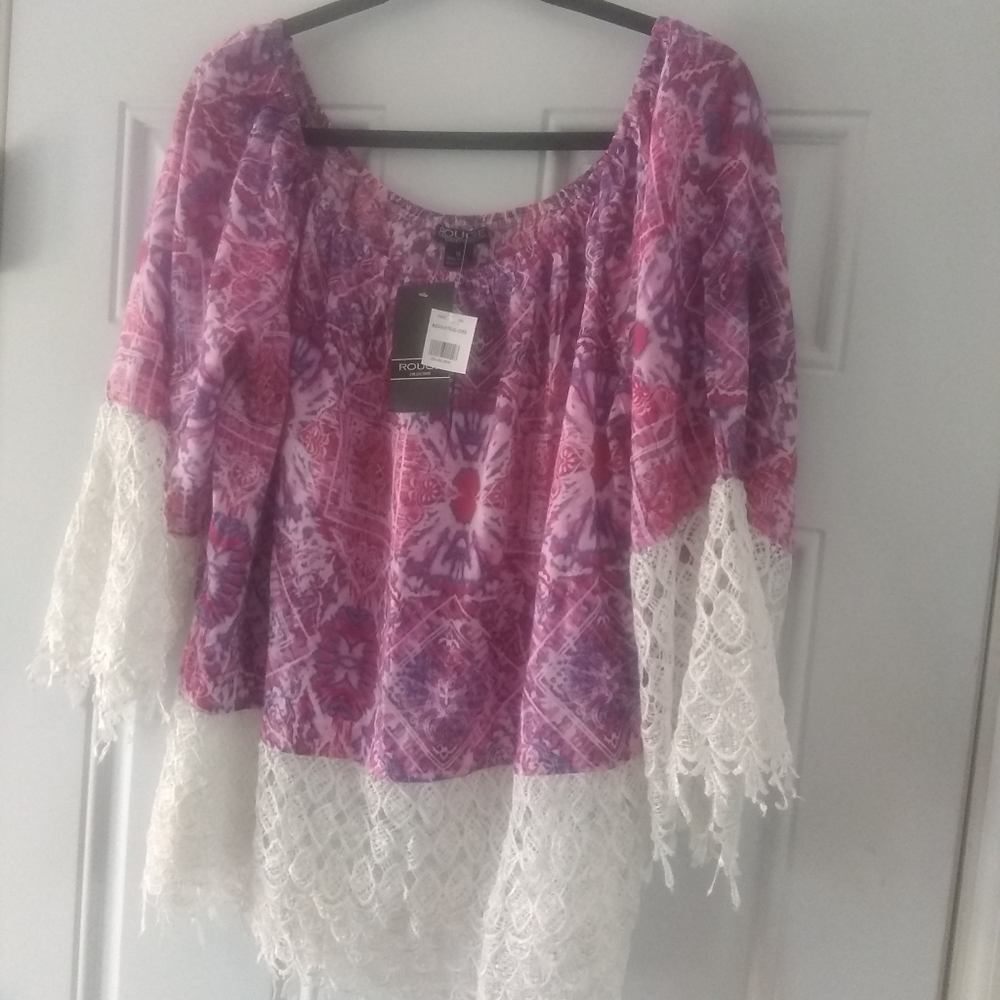 NEW Rouge Collection Off Shoulder Blouse Sz 1X